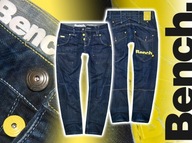 BENCH Sanders * modne JEANSY RURKI logo * 28/30