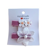 Mini spineczki do włosów dla niemowląt dziewczynek handmade 2 szt.