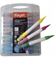 KAYET ZESTAW MAZAKI MARKERY AKRYLOWE DO RÓŻNYCH POWIERZCHNI 24 SZT 48 KOL