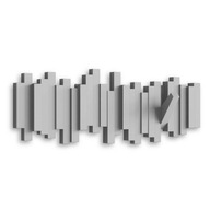 Szary wiszak na ubrania oryginalny design dekoracja scienna 49.2x18.1x2.9cm