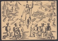 1946 Alleluja Wielkanoc pocztówka poczty międzyobozowej wydana przez YMCA2