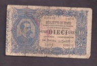 Włochy - banknot - 10 Lira 1888 rok