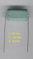 Kondensator 1 uF 10% 250V foliowe MKSE 25 X 14mm cena za 2 szt 1-3-5