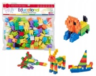 ASKATO EDUKACYJNE KLOCKI MAŁYCH GENIUSZY CEGIEŁKI 160 ELEMENTÓW