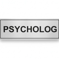 Tabliczka na drzwi laminat grawerski 20x7 cm psycholog złoty lub srebrny