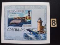 Fauna morza , delfiny i latarnie morskie , Mozambik MNH cięty