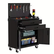 Solidna Mobilna Szafka Narzędziowa z Panelem Perforowanym i 2 Szufladami