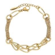 57900 BRANSOLETKA 18K POZŁACANA 19+3 CM eleganckie łańcuszki