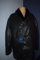 V Kurtka włoska skórzana zimowa ocieplana na koźuszku nowa _XXL