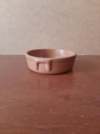 Brązowa ceramiczna miseczka / kokilka / naczynie do zapiekania | vintage