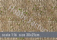 Podstawka pod model "Kostka Bruk" skala 1:16 roz.A4 druk PCV 3mm HF1601