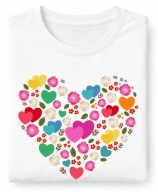 Koszulka damska prezent na walentynki urodziny Serce Kwiaty rozmiar 3XL