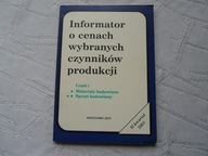 INFORMATOR O CENACH WYBRANYCH CZYNNIKÓW PRODUKCJI 1