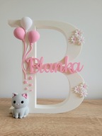 Literka Litera 3D z imieniem - personalizowana SUPER PREZENT BABY SHOWER