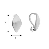 10x Krawat z kółkiem do podwieszania kamieni , srebro AG 925 - 10 sztuk