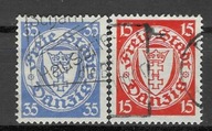 WMG 1925-1935 Fi208-209 O kaowane. Wydanie obiegowe Herb Gdańska w owalu