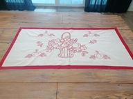 RĘCZNIE WYKONANA HAFTOWANA MAKATKA KILIM KOSZ OWOCÓW 65 x 127