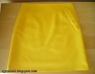 Spódnica żółta cytrynowa roz 38 trapez