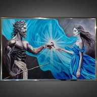 VibRaMy - MITOLOGICZNE SPOTKANIE OBRAZ OLEJNY MALOWANY RĘCZNIE