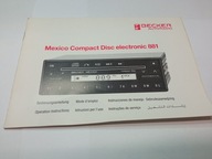 NOWA instrukcja obsługi radio BECKER MEXICO 881 Mercedes W201 W124 książka