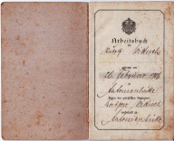 Arbeitsbuch 1920 – górnictwo, Prusy, Ruda, pieczęcie, Bergamt, Śląsk