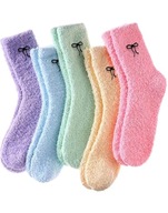 5-pack Grube dziewczęce skarpetki pluszowe 36–39