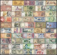 BNA - ZESTAW 50 BANKNOTÓW CHINY EGIPT ESTONIA GHANA IRAN MALEDIWY TANZANIA