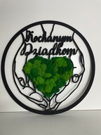 Serce chrobotkiem, prezent na dzień babci i dziadka