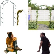 PERGOLA OGRODOWA TARASOWA METALOWA PODPORA DO RÓŻ PNĄCZY WINOGRON ŁUK 240CM