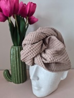 Turban wafelkowy do włosów 100% bawełna | ręcznie robiony | szybkoschnący
