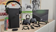 Xbox Series X 1TB / 2x PADY / SŁUCHAWKI / GRY / NAPĘD + KURIER GRATIS !