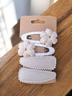 Spinki do włosów szydełkowe kwiatki 4 szt.