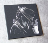 Michael Jackson Obraz ręcznie grawerowany ... staloryt Grawer 50x50cm