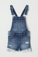 Dżinsowe szorty ogrodniczki H&M r.146