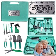 ZESTAW NARZĘDZI OGRODOWYCH W WALIZCE PREZENT DLA NA DZIEŃ BABCI I DZIADKA