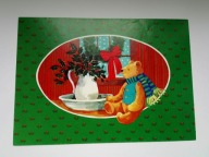 Karnet świąteczny z misiem przy oknie - wydany w Kanadzie