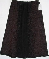 Spódnica czarno wiśniowa w kliny jesienna tkanina midi r 44/48