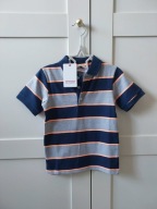 NOWA Koszulka Polo MINOTI 98–104 | 3–4 lata | Granat/Szary