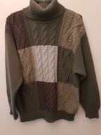 SWEET LOVE KHAKI SWETER M\L SWETR GOLF WEŁNIANY