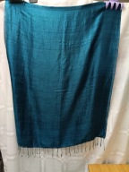 Szal 180 x 70 JEDWAB surówka ręcznie tkany jak NOWY