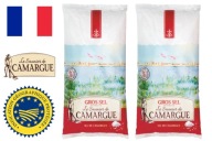 SÓL MORSKA CAMARGUE 2x1KG - SZARA, GRUBOZIARNISTA, 100% NATURALNA, CELTYCKA