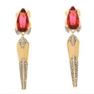 60410 KOLCZYKI 18K POZŁACANE 41/8 MM DIAMOND ELEGANCE