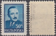 477** ciemnoniebieski , pap. x2b , ZL 11 , gw.+opis Jerzy Walocha