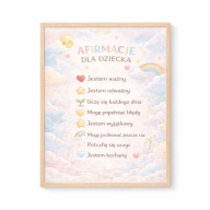 Afirmacje dla dziecka plakat PDF do druku plakat do pokoju dziecka