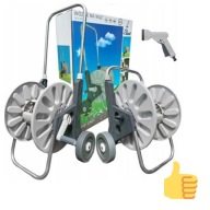 NOWY Wózek Na Wąż Ogrodowy Alu Zwijacz Best Regulacja Zraszacz PISTOLET