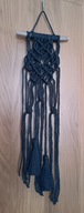 makrama, ozdoba ścienna, celtycki motyw, antracytowa bawełna, handmade