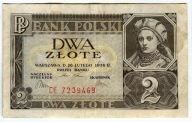 BANK POLSKI - DWA ZLOTE - Warszawa - 26 luty 1936 - SERIA " CE "