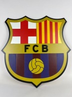 FC Barcelona herb na ścianę drewniany kolorowy 3D