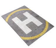 Podstawka "Lądowisko helikopterów 01" skala 1:48 roz.A4 druk PCV 3mm