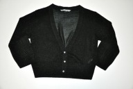 czarny lekko błyszczący sweterek 158 164